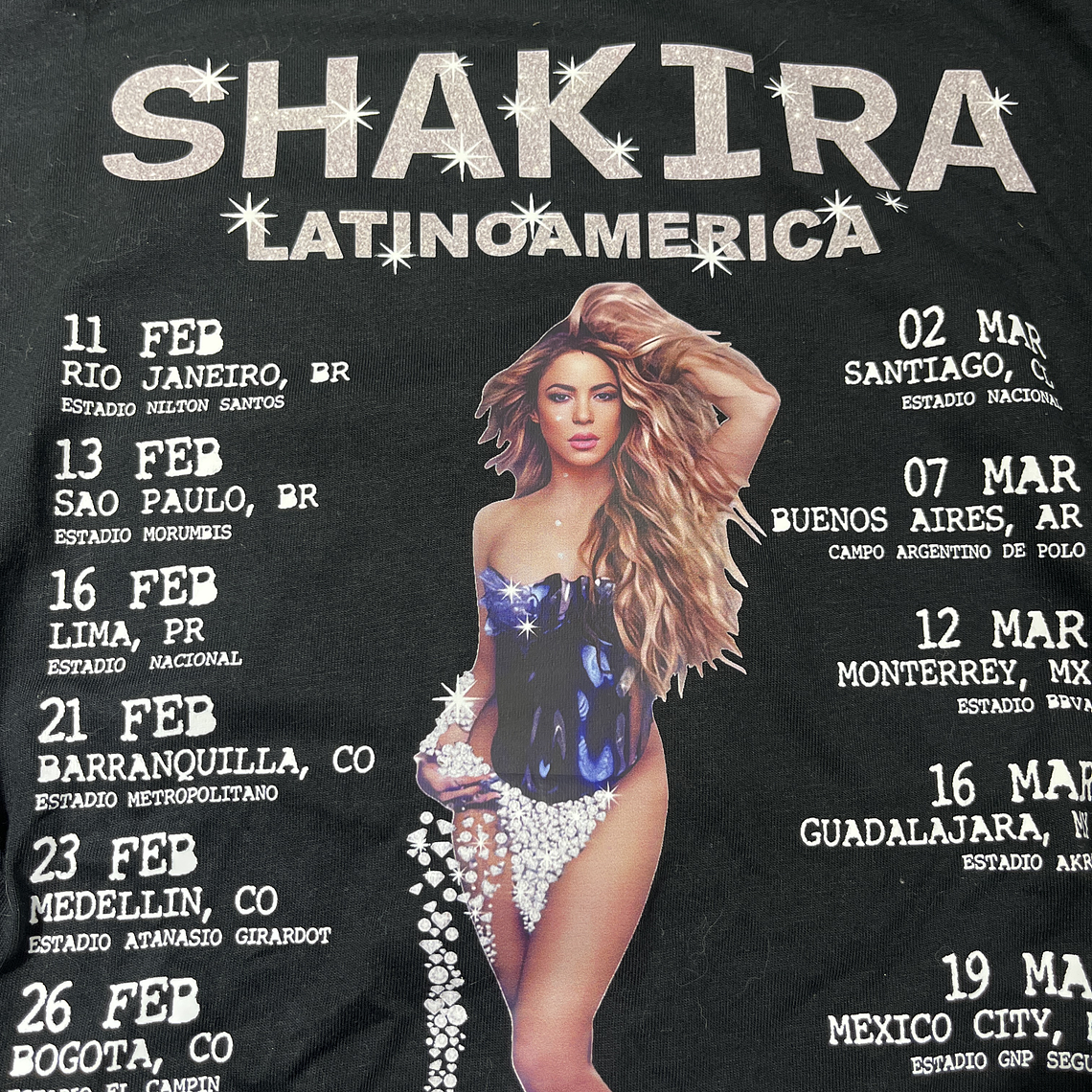 Polera estampada Shakira  1