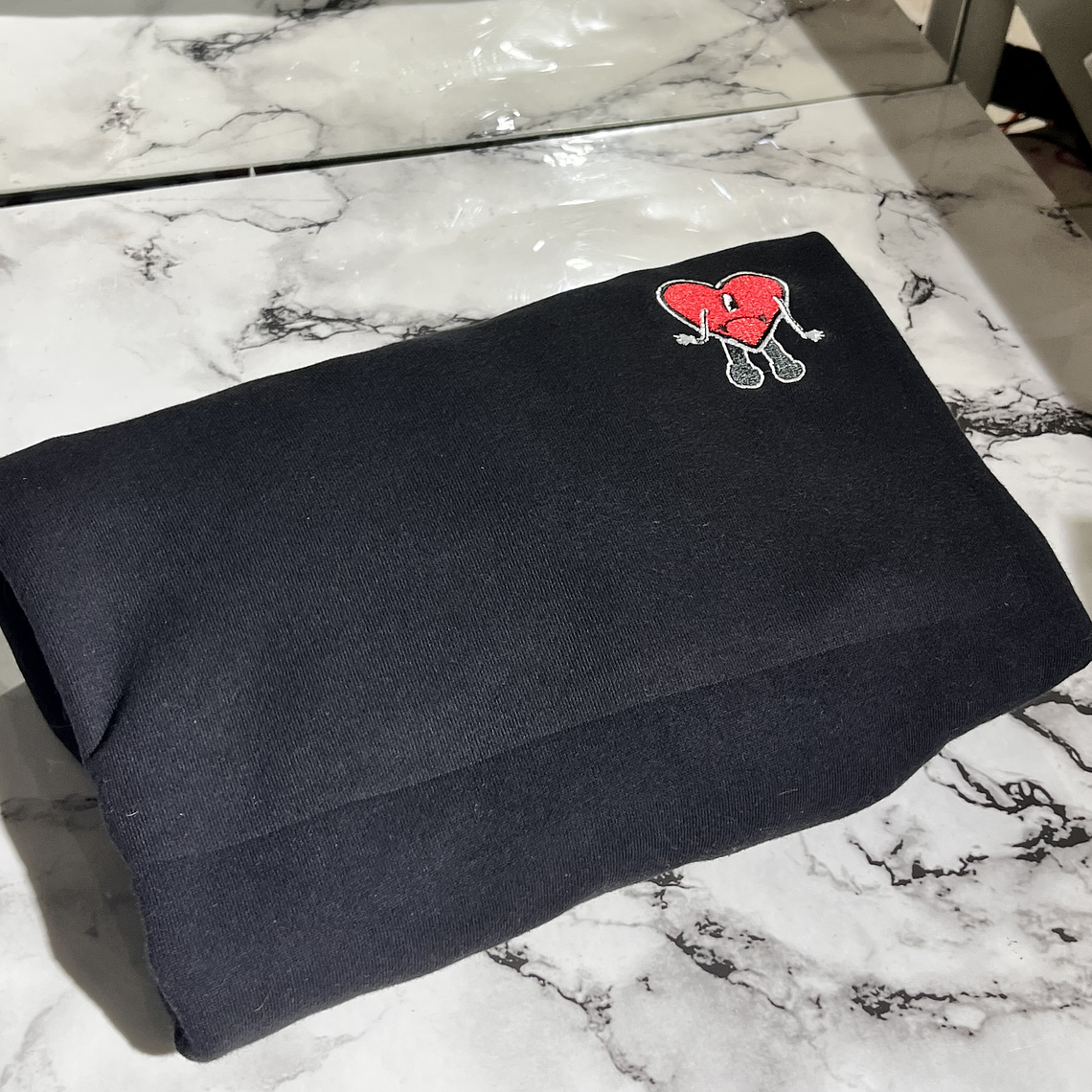 Poleron xxl negro bad bunny  1