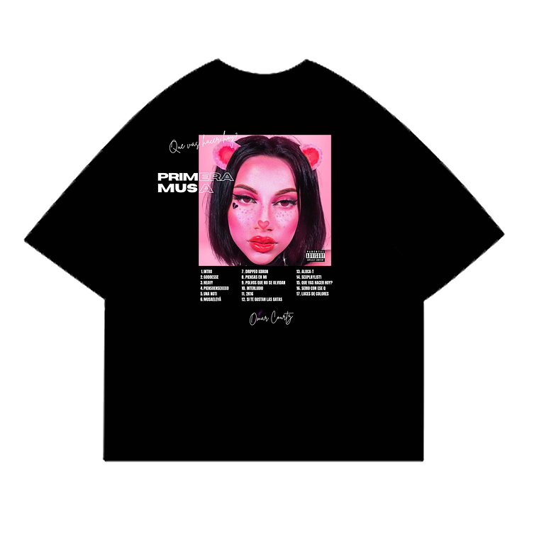 Polera Premium Omar Courtz (estampado solo adelante)  1