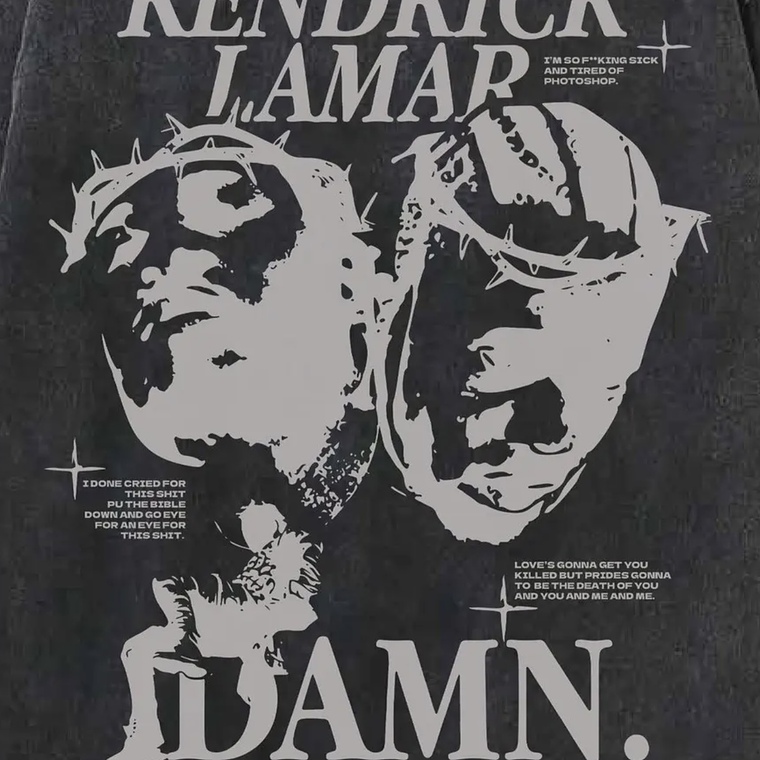 Hoodie Kendrick Lamar Ácid Wash  2