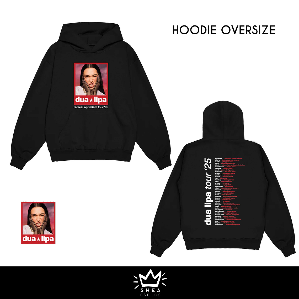 Hoodie DUA LIPA Tour post concierto  1