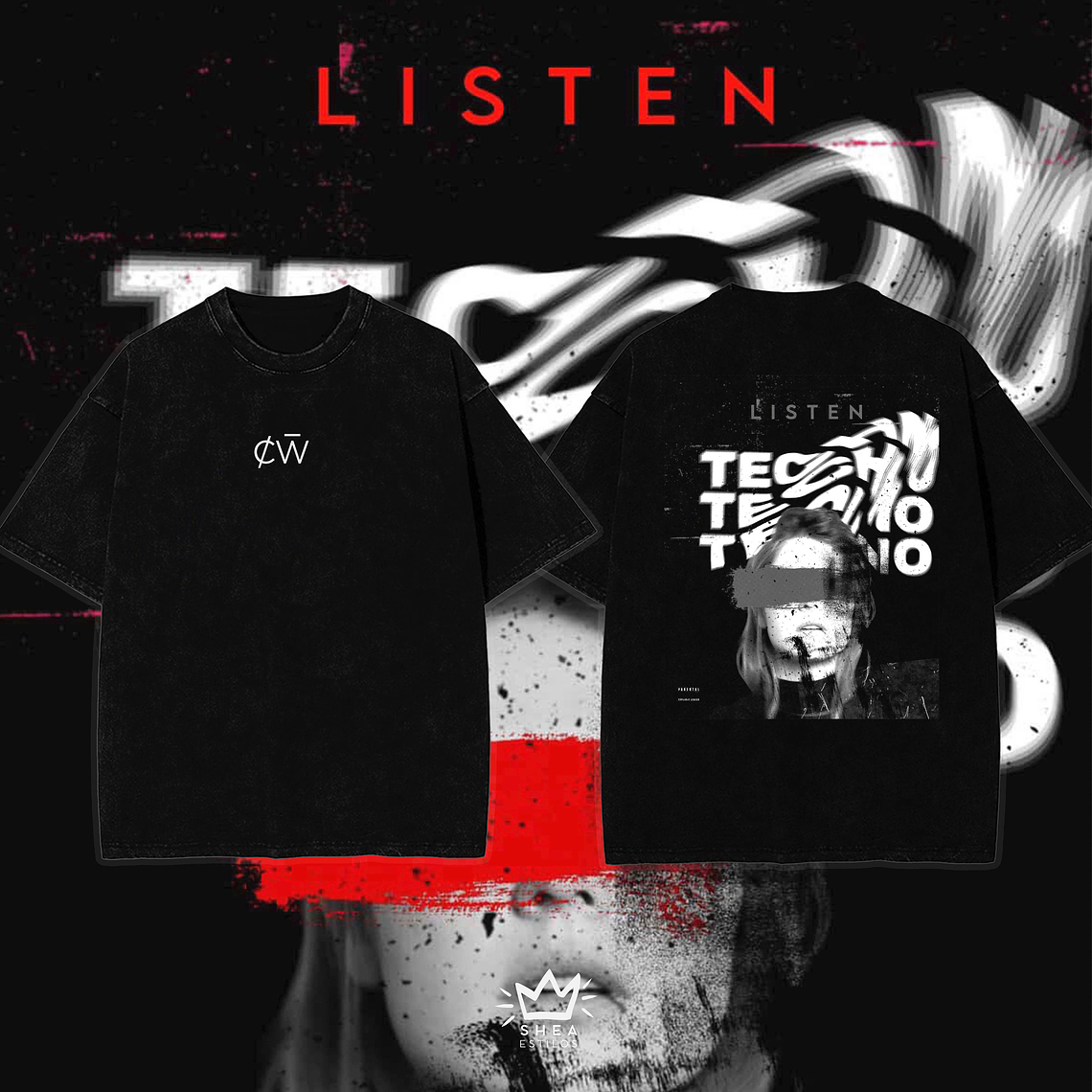 Polera Ácid Wash Oversize Charlotte de White Dj  1