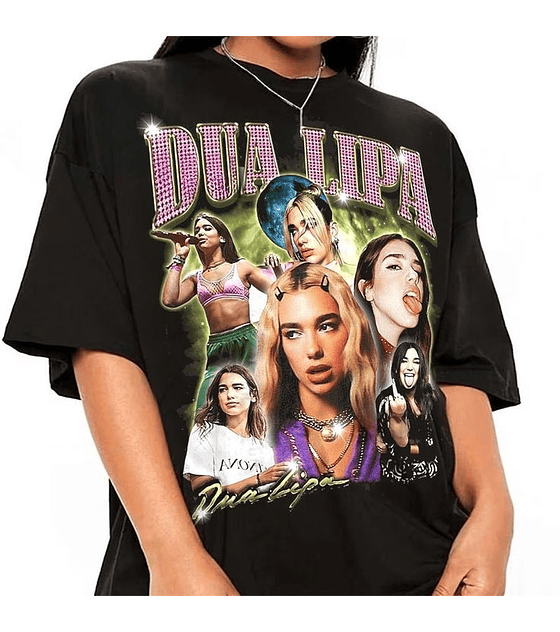 Polera Dua Lipa Collage 