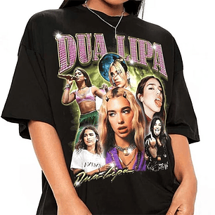 Polera Dua Lipa Collage Oversize