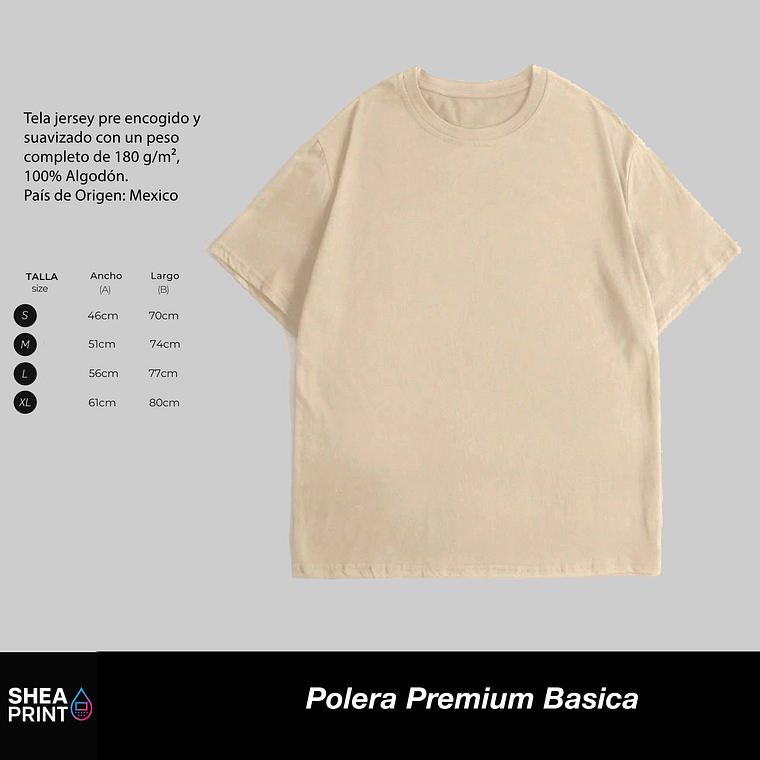 Polera Basica Por Mayor beige  1
