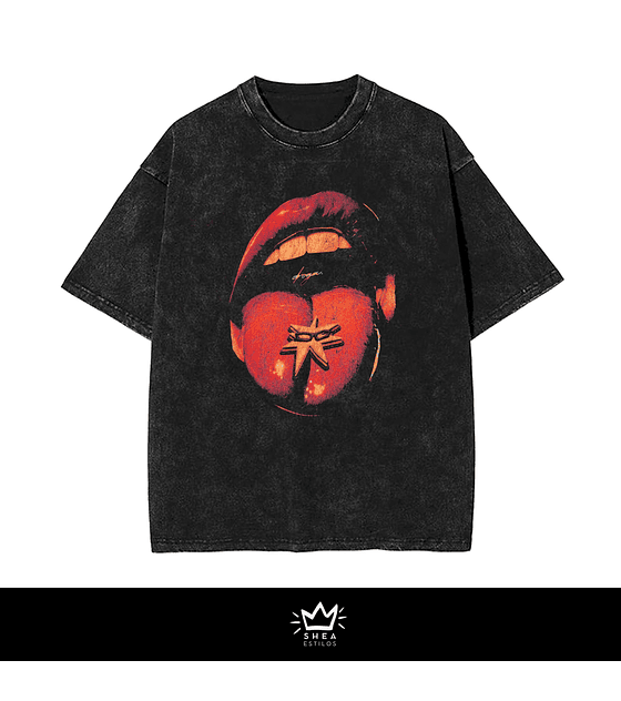 Polera Mora Over lengua 