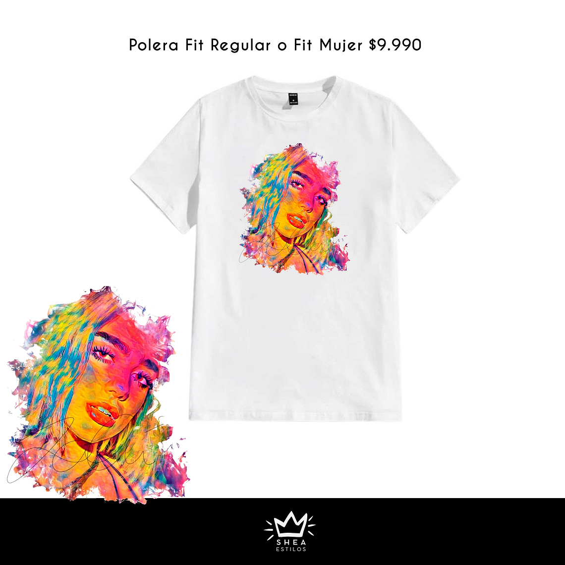 Polera Dua Lipa Colors ¡LIQUIDACIÓN! 1