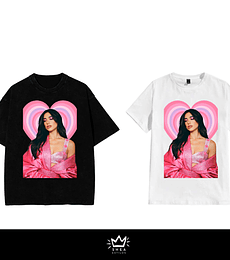 Polera Dua Lipa corazón 