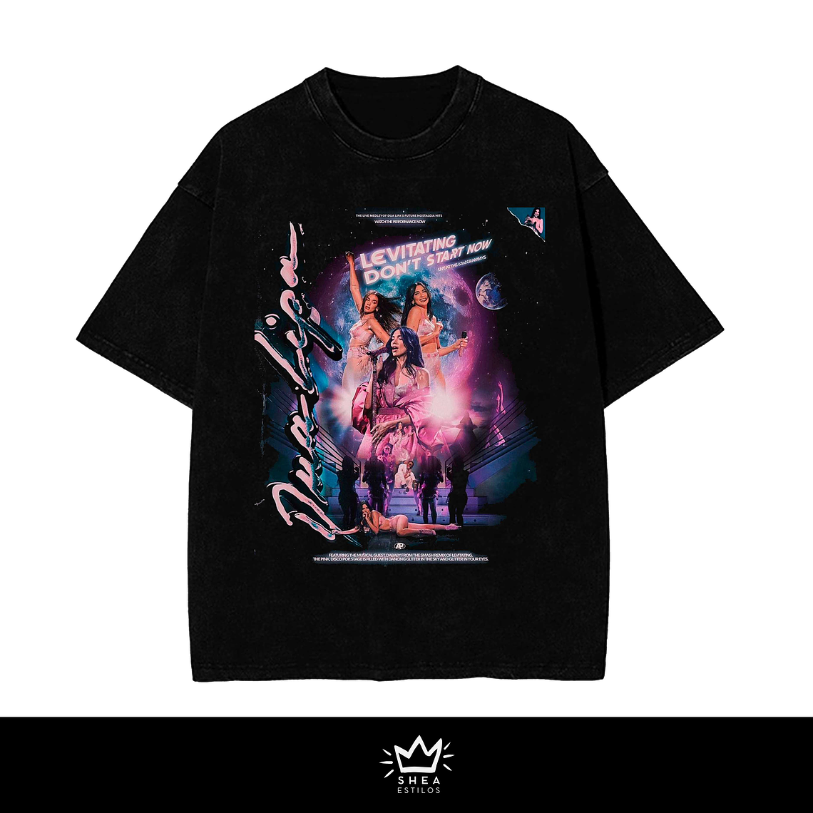 Polera Dua Lipa Retro color  1