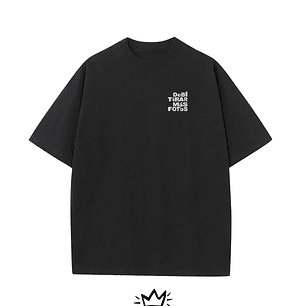 Polera Negra DTMF Bordada