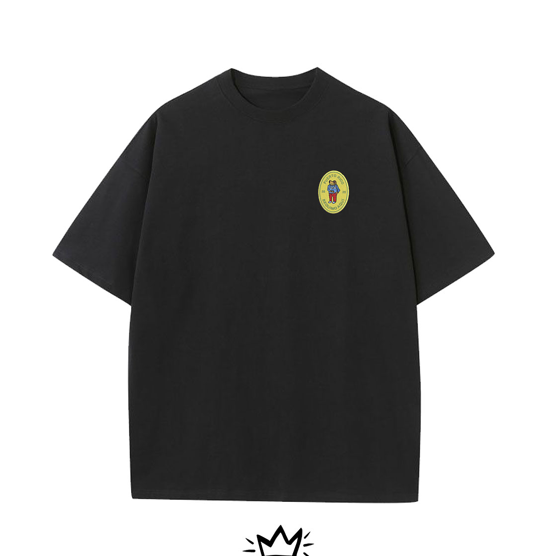 Polera Negra DTMF 3 Bordada 1