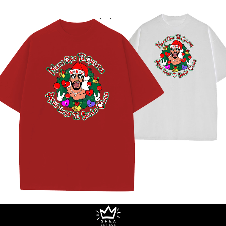 Polera Bad Bunny Navidad  1