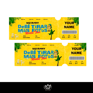 2 ENTRADAS CONMEMORATIVA BAD BUNNY 