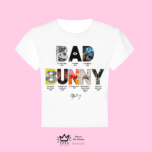 Baby tee álbumes Bad Bunny 