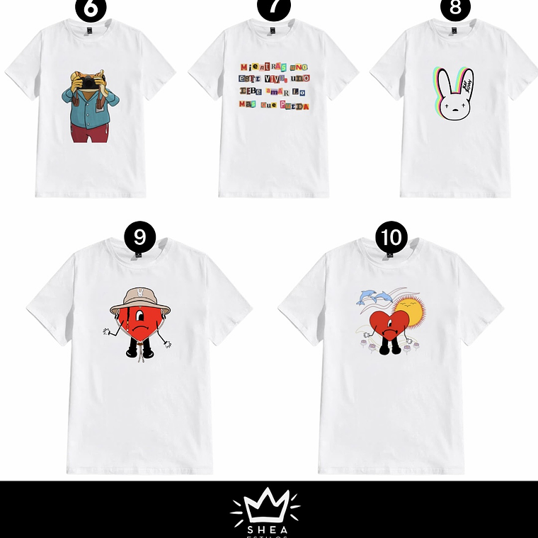 POLERAS BASICAS BAD BUNNY ELECCION 2