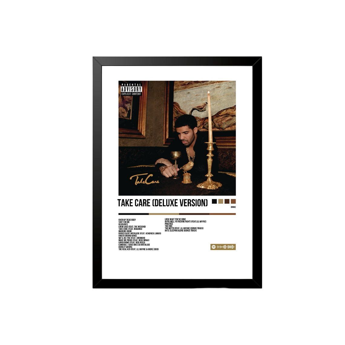 Póster + Cuadro TAKE CARE (DELUXE VERSION] DRAKE 1