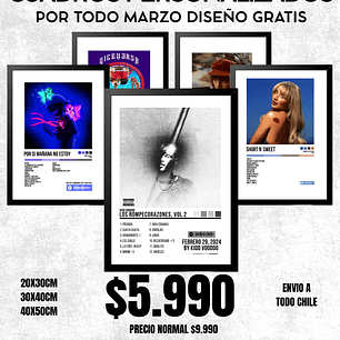 Cuadro Personalizado  (Elige tu album)  DISEÑO GRATIS POR MARZO 