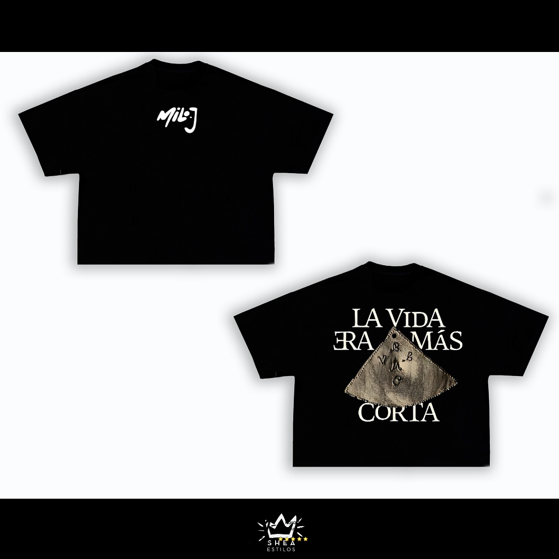 Polera Milo J  la vida era mas corta Boxy fit  1