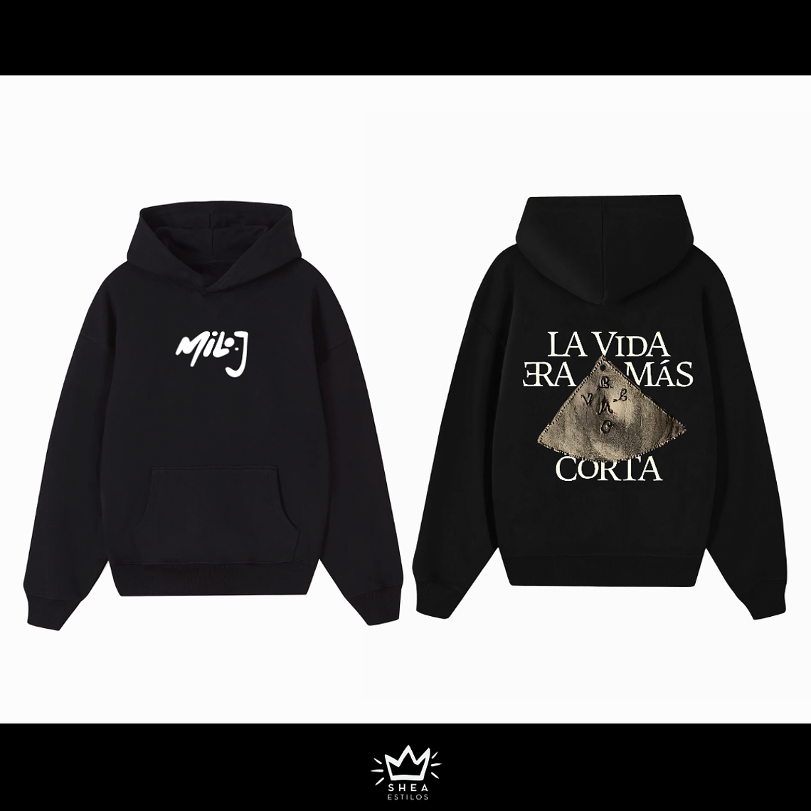 Poleron Milo J la vida era mas corta (NEGRO O BLANCO 1