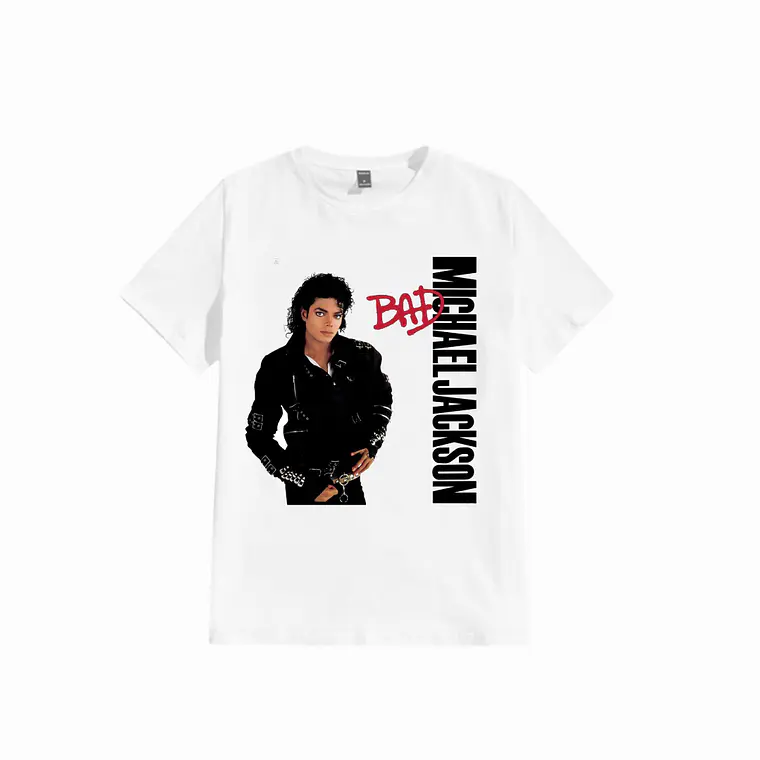 Polera Michael Jackson Blanca 2 1