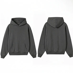 Poleron Básico Gris Oscuro / Grafito