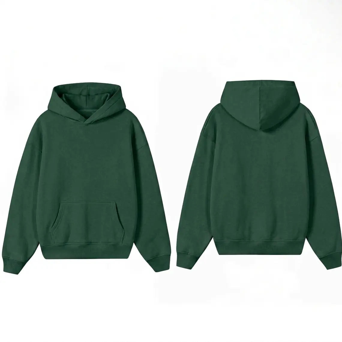 Poleron Básico Verde Oscuro  1