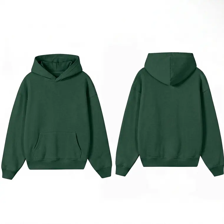 Poleron Básico Verde Oscuro  1