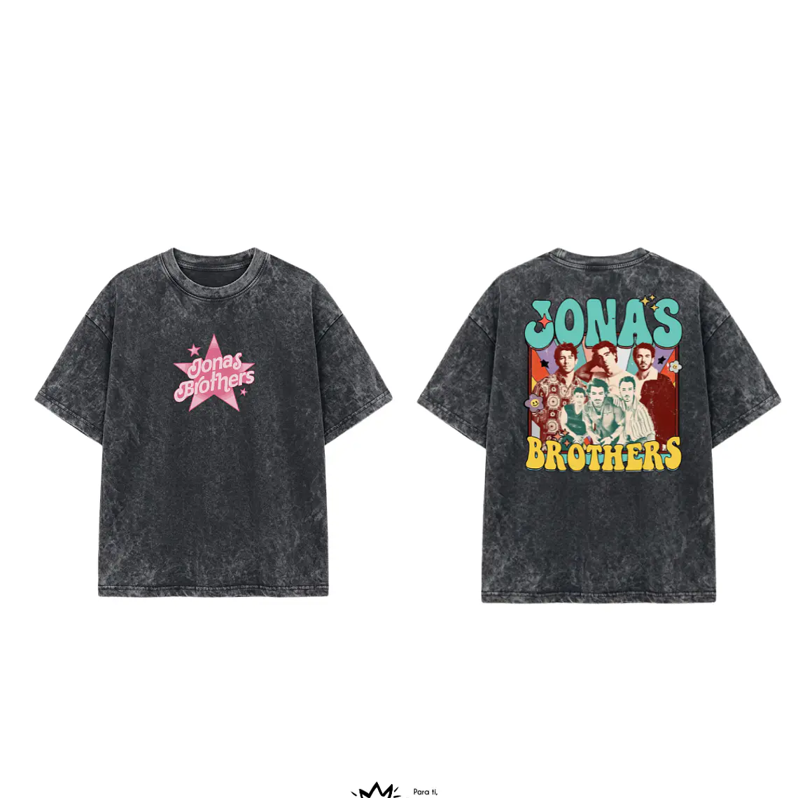 Polera Jonas Brothers Acid Wash  1