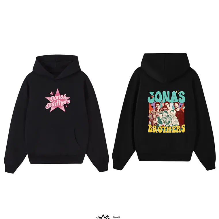 Poleron Negro Jonas Brothers  1