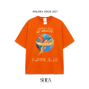 POLERA VIAJANDO POR EL MUNDO PREVENTA NARANJA