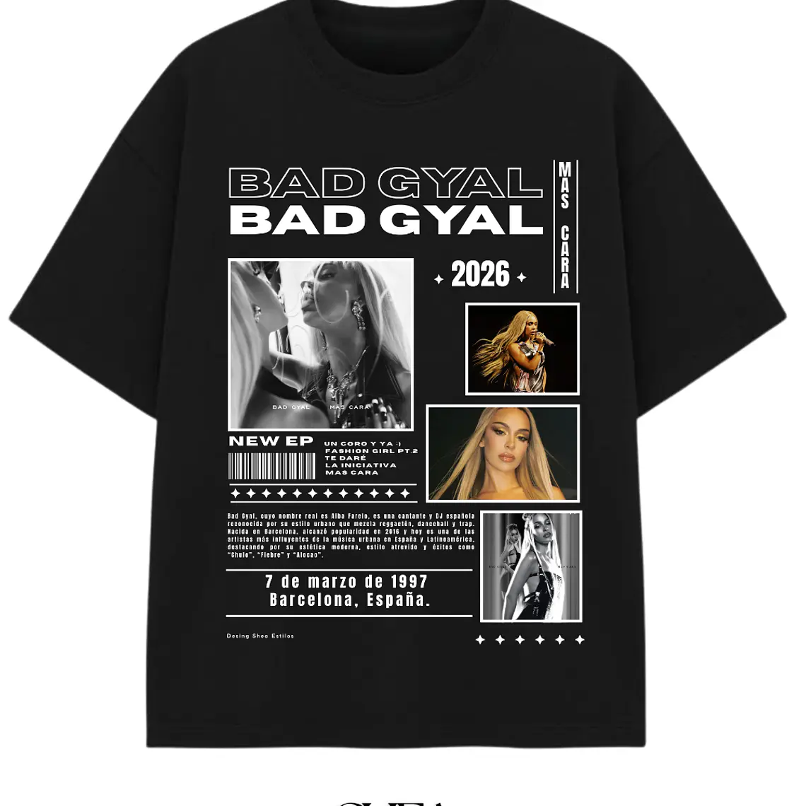 Polera Bad Gyal Desing Shea Estilos  1