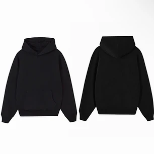 Poleron Oversize negro detalle