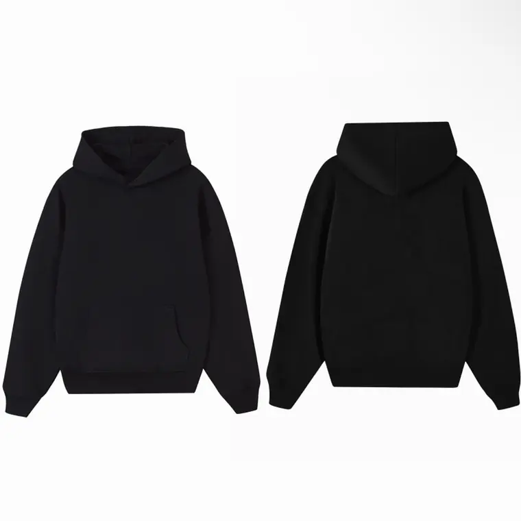 Poleron Oversize negro detalle 1