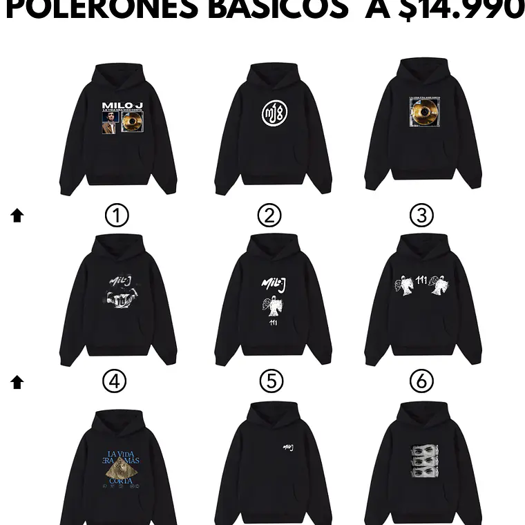 Poleron Basico estampado Milo J  1