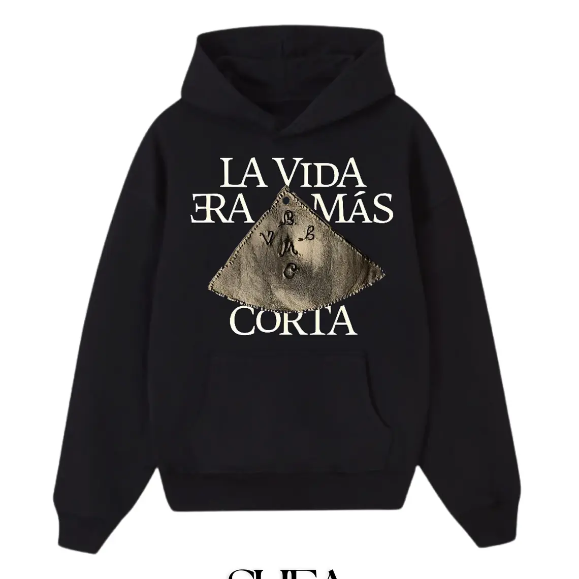 Hoodie LA VIDA ERA MAS CORTA POR ADELANTE  1