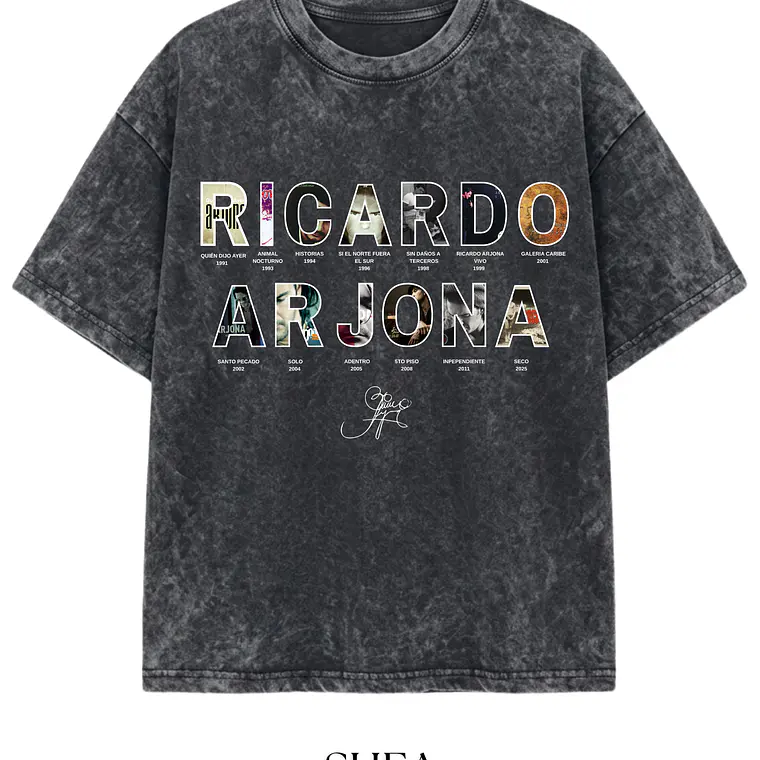 Polera Ricardo Arjona Albumes  1