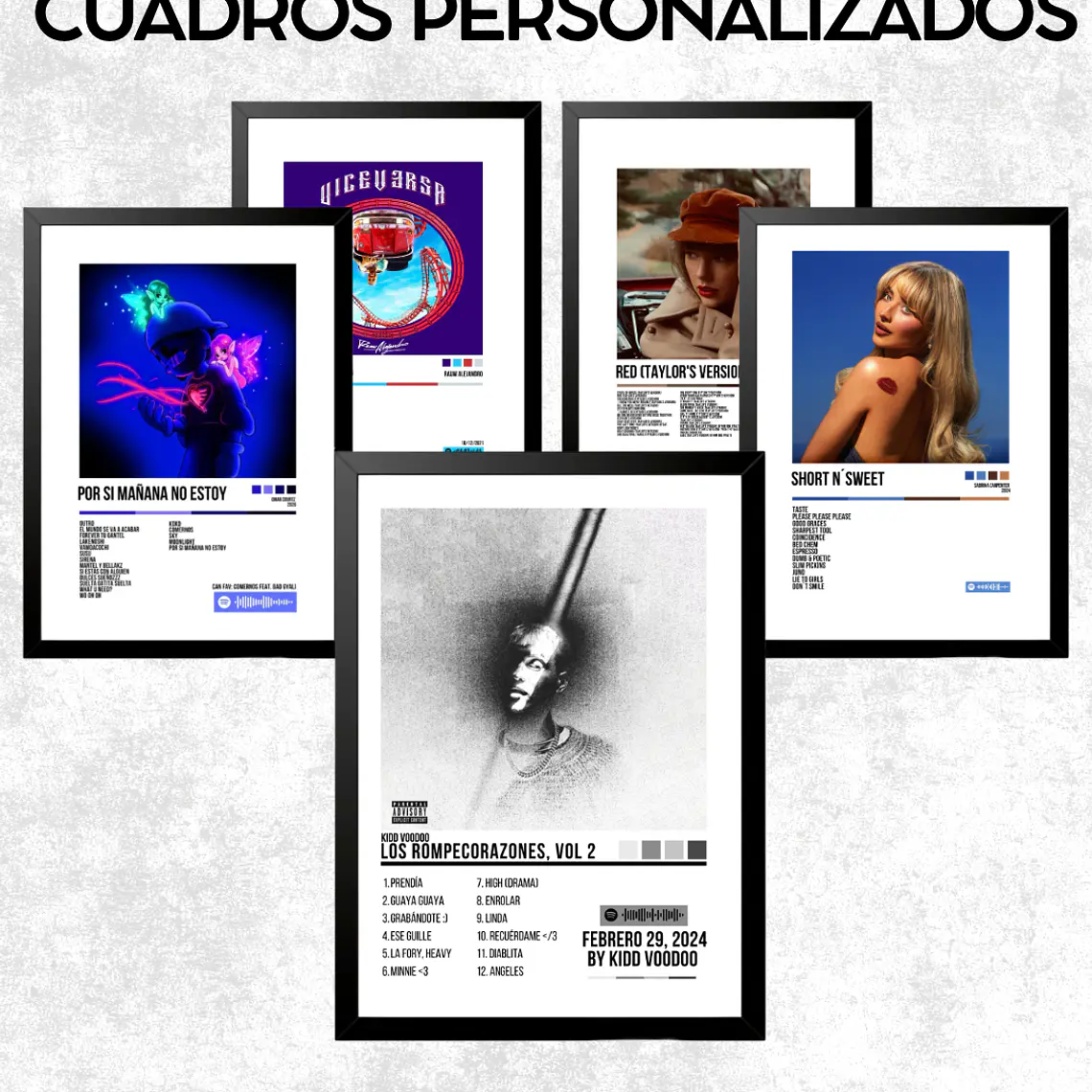 4 Cuadros Poster 30x20cm 1