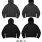 Poleron Boxy Fit Negro (Sin Estampado) - Miniatura 5