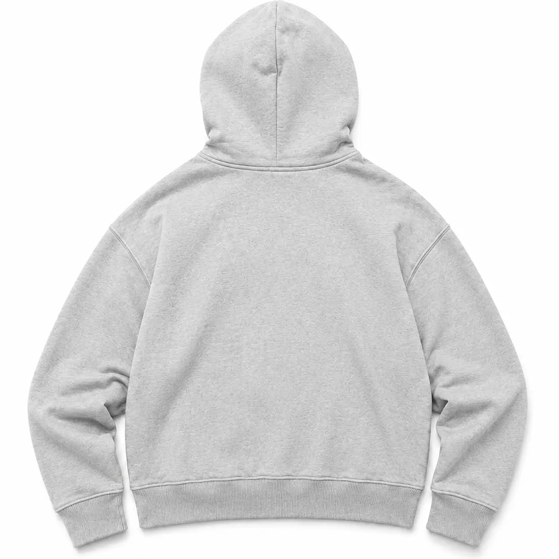 Poleron Boxy Fit Gris Melange  (Sin Estampado) 2