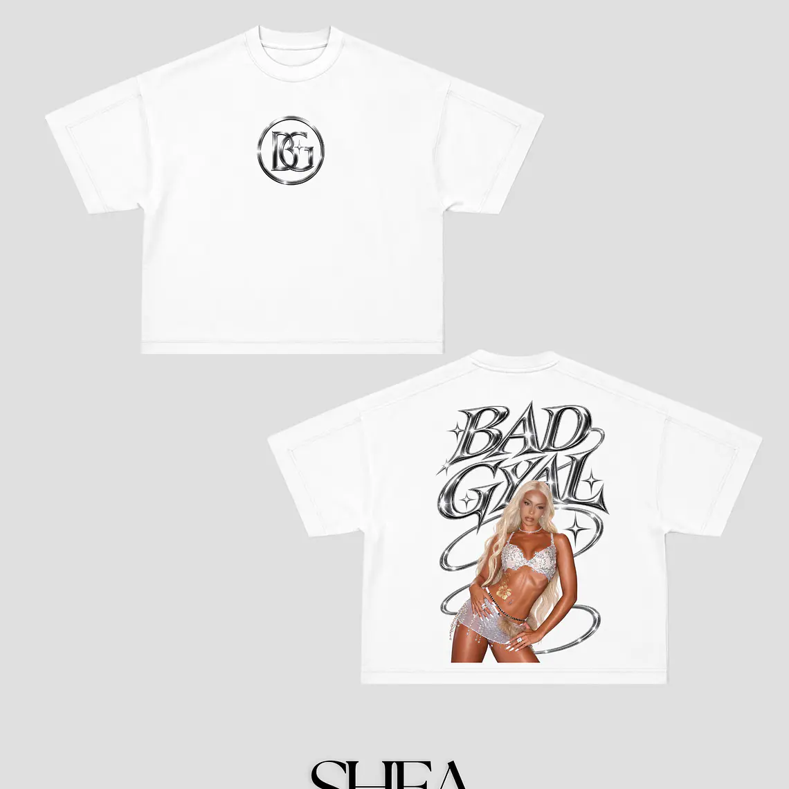 Polera Boxy Fit Bad Gyal 5 1