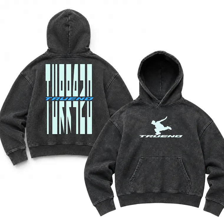 Hoodie Ácid wash trueno  1