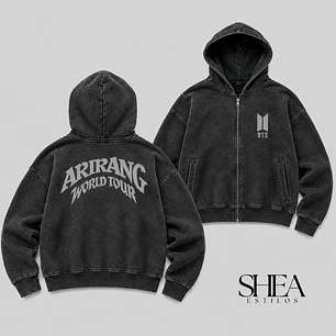 POLERON BTS WORLD TOUR ACID WASH CON CIERRE