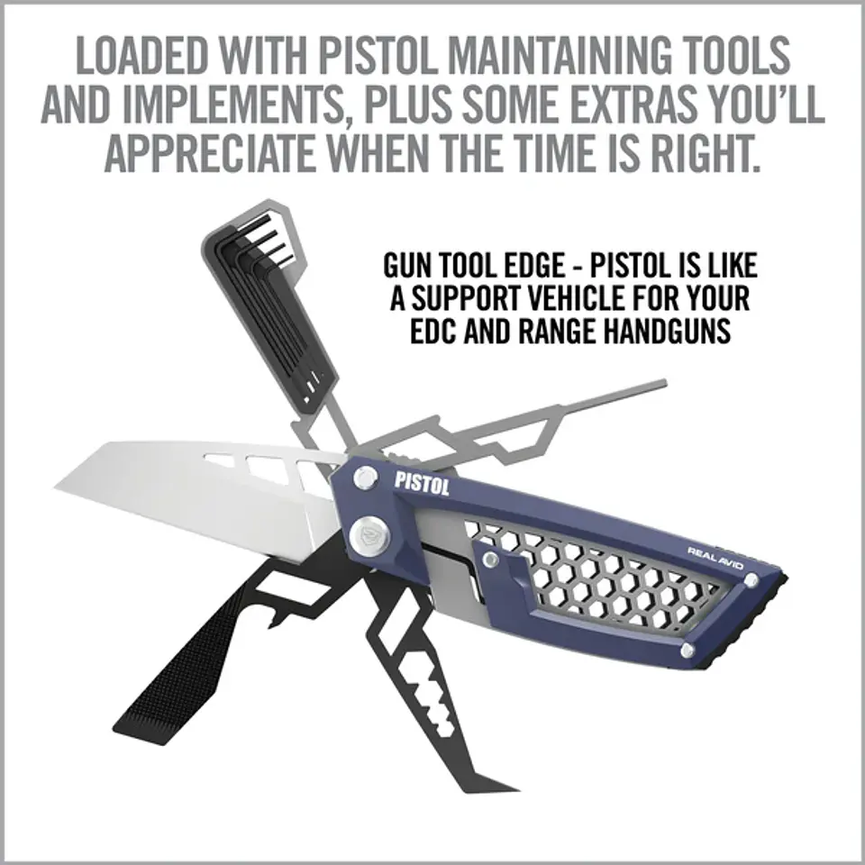 Real Avid Gun Tool Edge Pistol – Multiherramienta y Navaja Táctica para Pistolas 7
