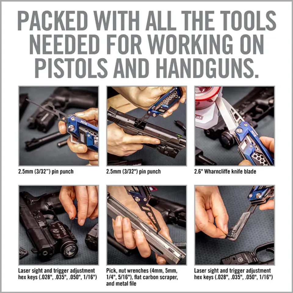 Real Avid Gun Tool Edge Pistol – Multiherramienta y Navaja Táctica para Pistolas 8