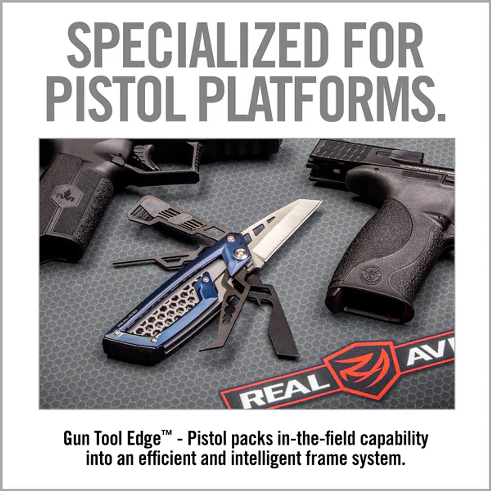 Real Avid Gun Tool Edge Pistol – Multiherramienta y Navaja Táctica para Pistolas 9