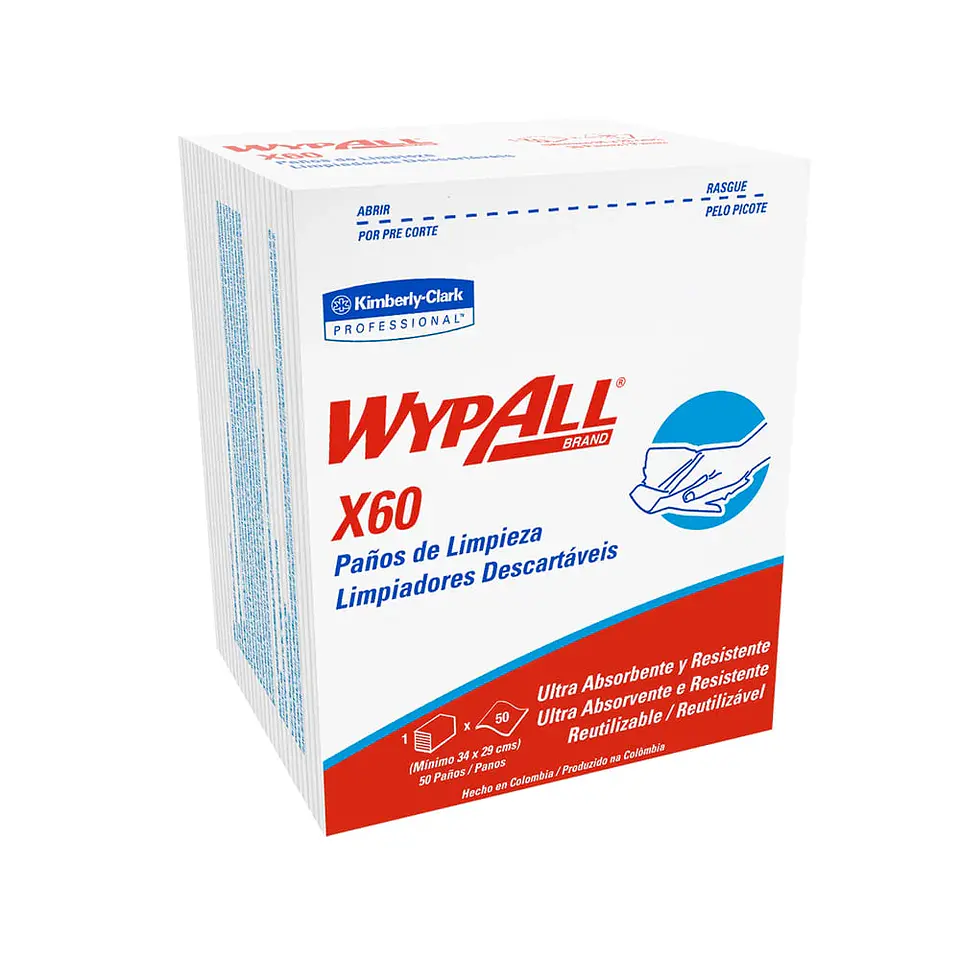 Paños de Limpieza Wypall X60 – Pack de 50 hojas 1