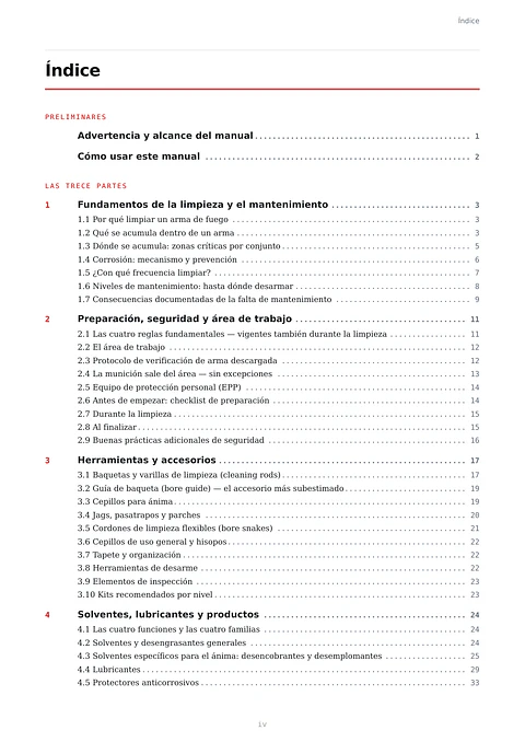 Manual de Limpieza, Mantenimiento e Inspección de Armas de Fuego