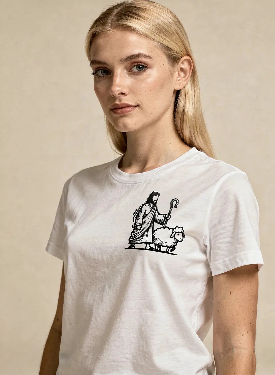 T-shirt de manga curta - Jesus, Nosso Pastor - Essentials Edition 3