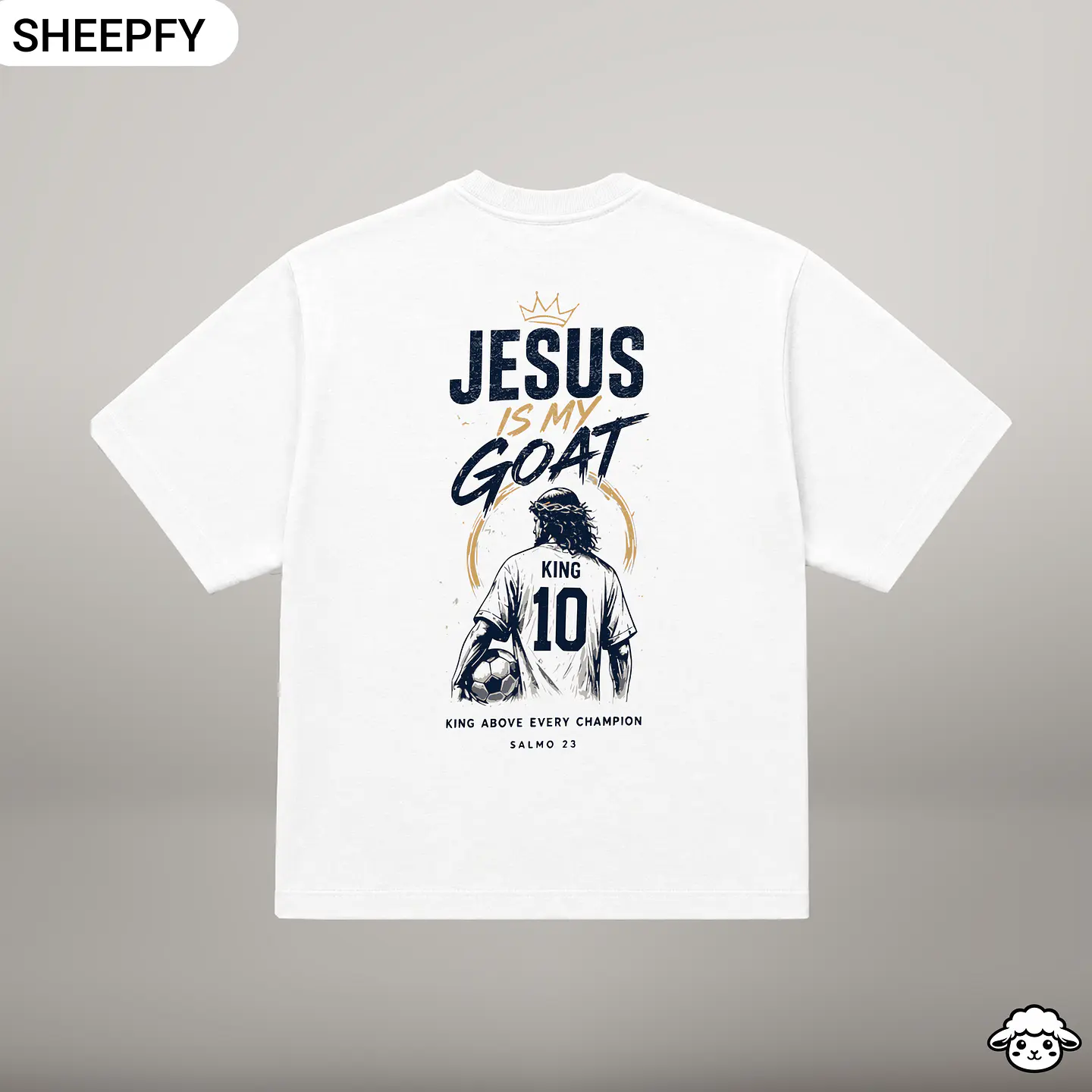 T-shirt oversized de manga curta - Jesus is My GOAT - World Cup Collection 11