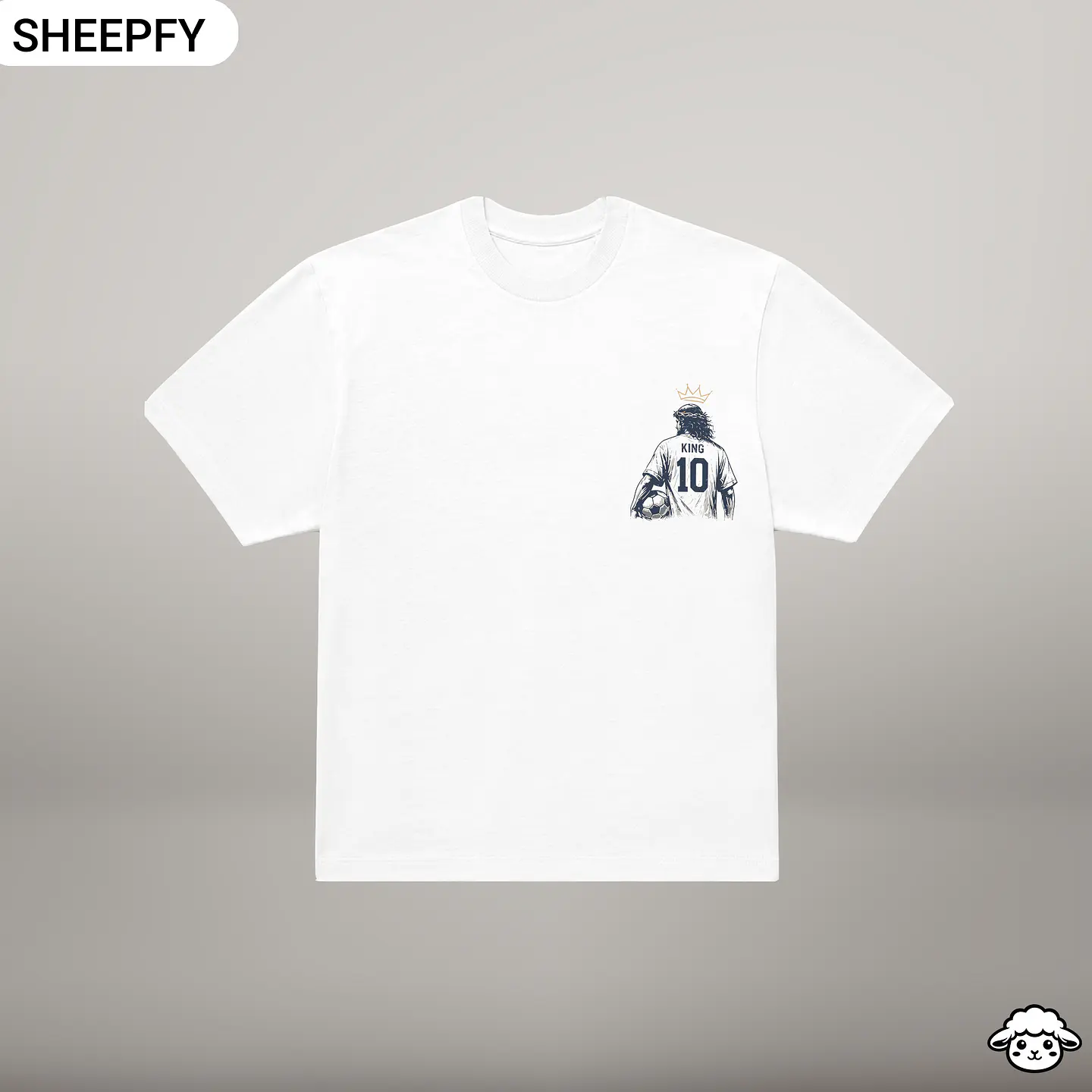 T-shirt oversized de manga curta - Jesus is My GOAT - World Cup Collection 12